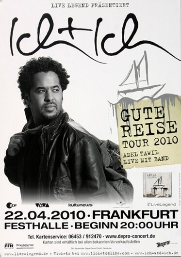 Ich & Ich - Gute Reise, Frankfurt 2010 - Konzertplakat