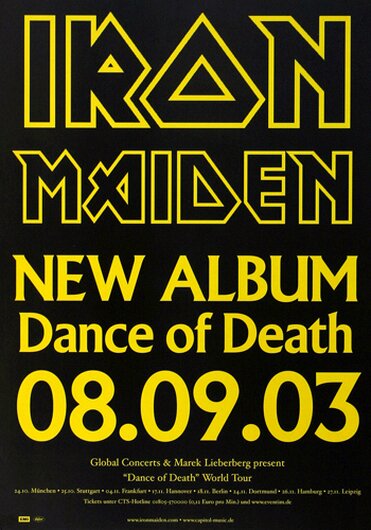 Iron Maiden - New Album,  2003 - Konzertplakat