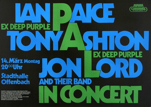 Ian Paice - In Concert, Frankfurt 1977 - Konzertplakat