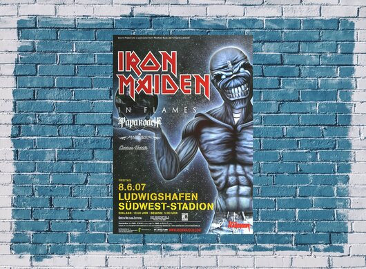 Iron Maiden - In Flames, Ludwigshafen 2007 - Konzertplakat