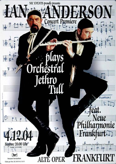 Jethro Tull, Ian Anderson - Plays Orchestra, Frankfurt 2004 - Konzertplakat