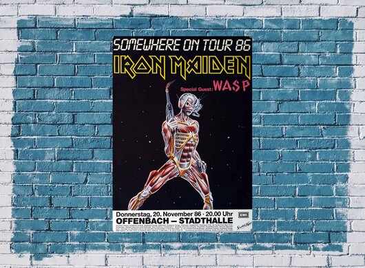 Iron Maiden - Somewhere, Frankfurt 1986 - Konzertplakat