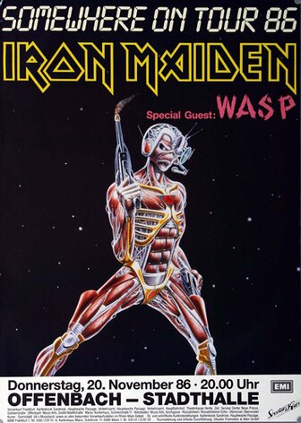 Iron Maiden - Somewhere, Frankfurt 1986 - Konzertplakat