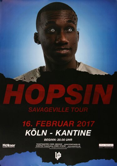 Hopsin - Savageville, Köln 2017 - Konzertplakat