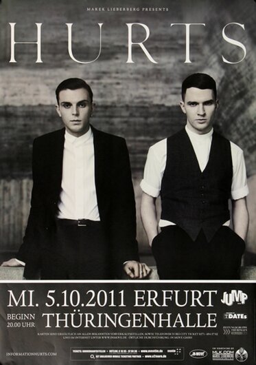Hurts - Happiness , Erfurt 2011 - Konzertplakat