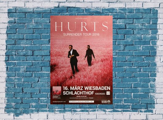 Hurts - Surrender , Wiesbaden 2016 - Konzertplakat