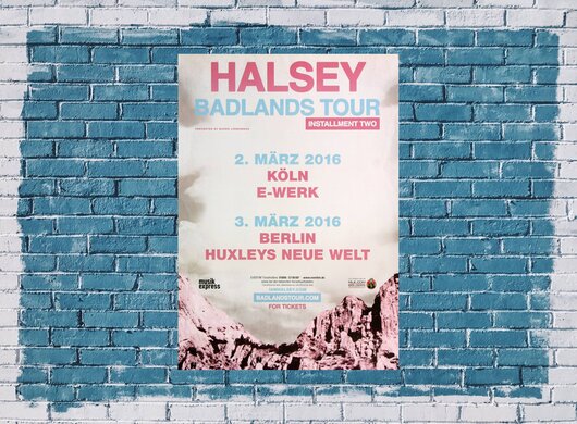Halsey Badland - Badlands Tour, Tour 2016 - Konzertplakat
