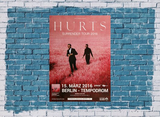 Hurts - Surrender , Berlin 2016 - Konzertplakat