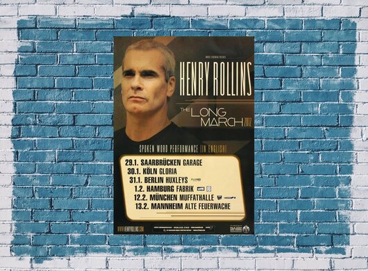 Henry Rollins - Spoken Words, Tour 2012 - Konzertplakat