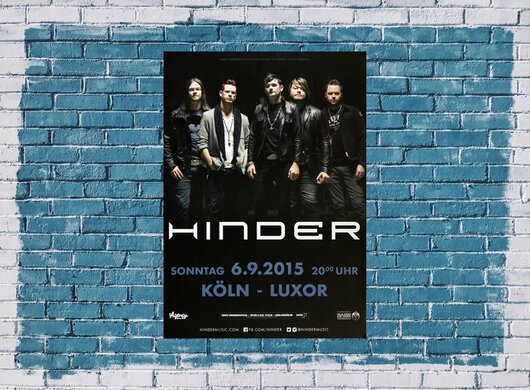 Hinder - The Smoke, Köln 2015 - Konzertplakat