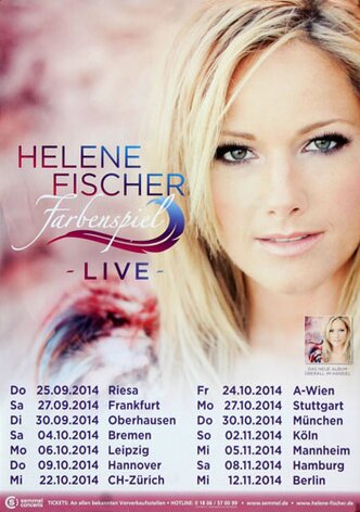 Helene Fischer - Farbenspiel, Tour 2014 - Konzertplakat