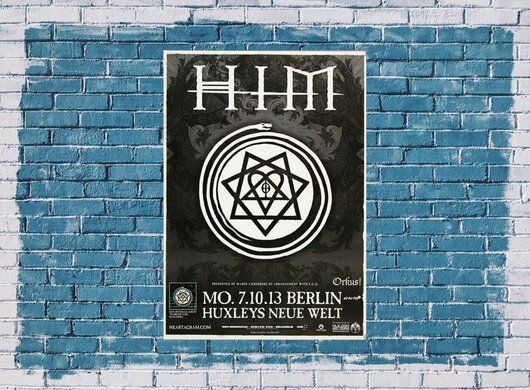 HIM - Tears On Tape , Berlin 2013 - Konzertplakat