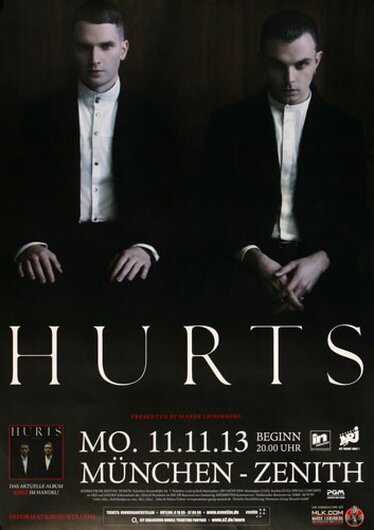 Hurts - München, München 2013 - Konzertplakat