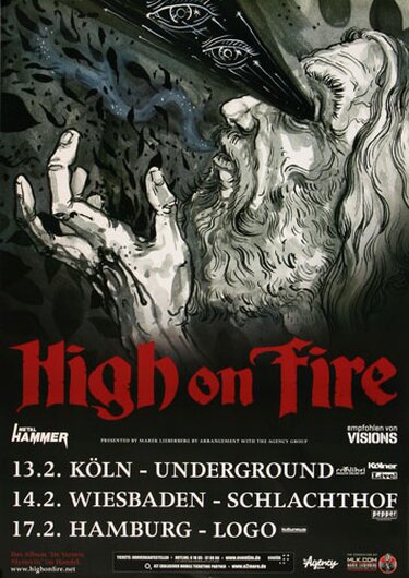 High On Fire - King Of Days, Tour 2013 - Konzertplakat