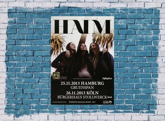 Haim - Days Are Gone, Hamburg & Köln 2013 - Konzertplakat