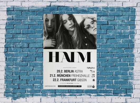 Haim - Dont Save Me, Tour 2014 - Konzertplakat