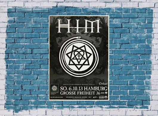 HIM - Tears On Tape , Hamburg 2013 - Konzertplakat