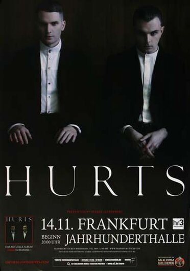 Hurts - Frankfurt, Frankfurt 2013 - Konzertplakat