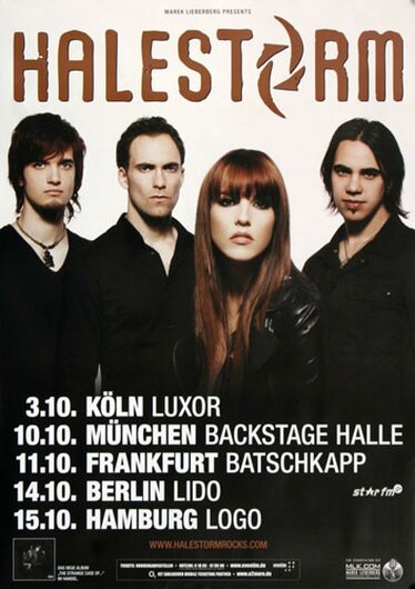 Halestorm - The Strange Case, Tour 2012 - Konzertplakat