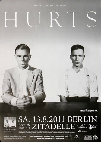 Hurts - Happiness , Berlin 2011 - Konzertplakat