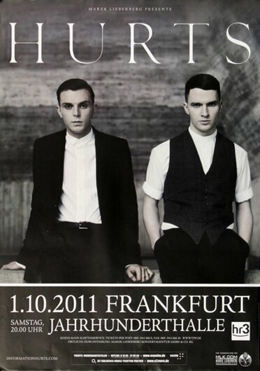 Hurts - Alive and Swinging, Frankfurt 2011 - Konzertplakat