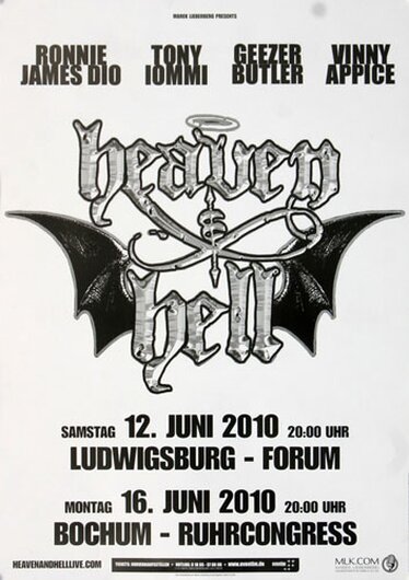 Dio, Iommy, Butler & Appice - Live In Concert, Ludwigsburg & Bochum 2010 - Konzertplakat