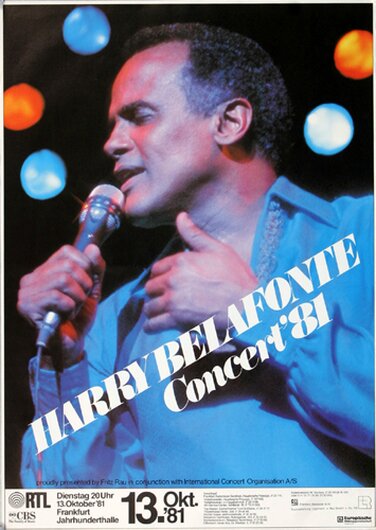 Harry Belafonte - Beat Street, Frankfurt 1981 - Konzertplakat