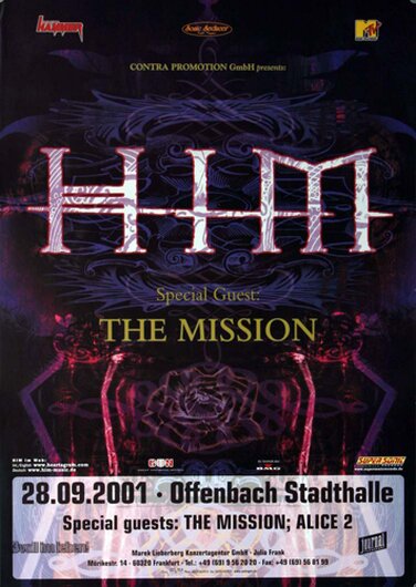 HIM - Enhanced, Frankfurt 2001 - Konzertplakat