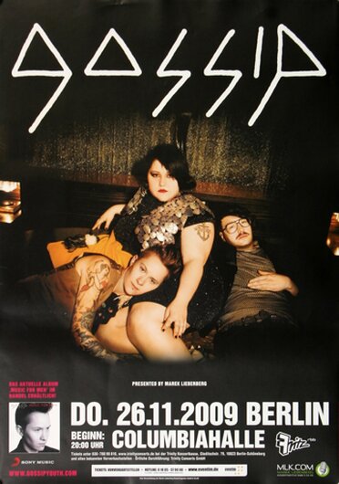 Gossip - Gossip Youth , Berlin 2009 - Konzertplakat