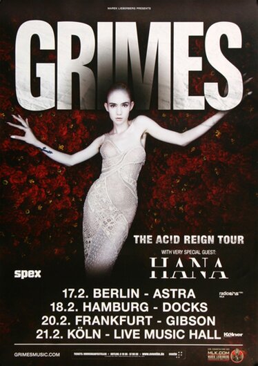 Grimes - AC!D Reign, Tour 2016 - Konzertplakat