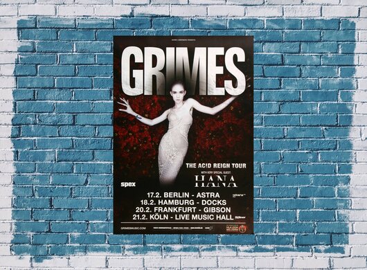 Grimes - AC!D Reign, Tour 2016 - Konzertplakat