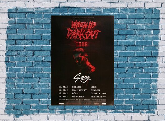 G-Eazy - When Its Dark, Tour 2016 - Konzertplakat