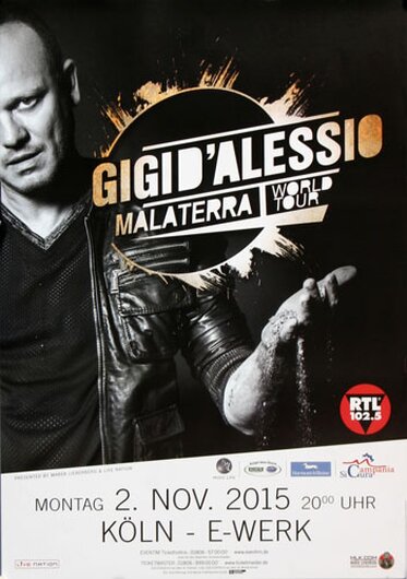 Gigi DAliessio - Malaterra , Köln 2015 - Konzertplakat