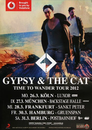 Gypsy & The Cat - Time To Wander, Tour 2012 - Konzertplakat