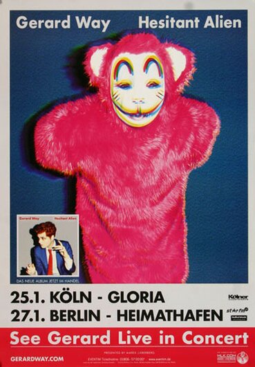Gerard Way - Hesitant Alien, Köln & Berlin 2015 - Konzertplakat