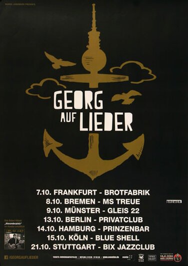 Georg Auf Lieder - Alexanderplatz, Tour 2014 - Konzertplakat