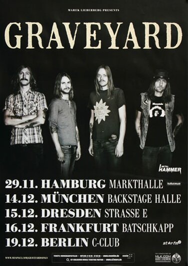 Graveyard - Lights Out, Tour 2012 - Konzertplakat