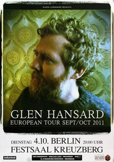 Glenn Hansard - Once, Berlin 2011 - Konzertplakat