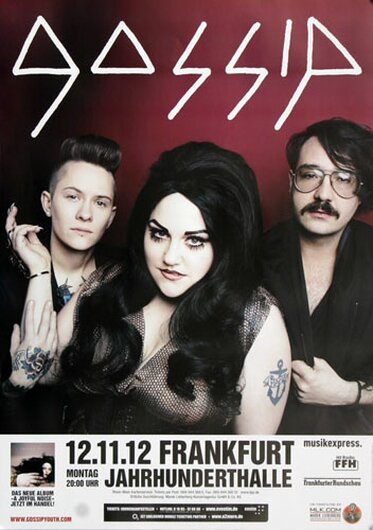 Gossip - A Joyful Nois , Frankfurt 2012 - Konzertplakat
