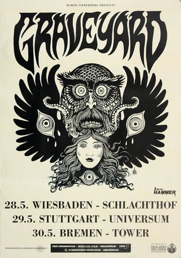 Graveyard - Endless Nights , Wiesbaden 2012 - Konzertplakat