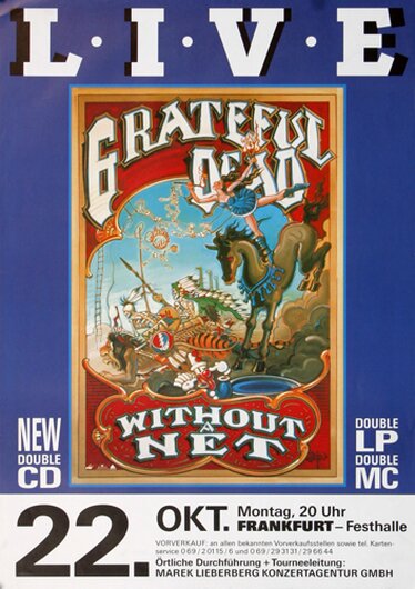 Grateful Dead - Without Net, Frankfurt 1990 - Konzertplakat