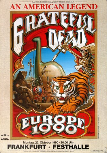 Grateful Dead - American Legend, Frankfurt 1990 - Konzertplakat