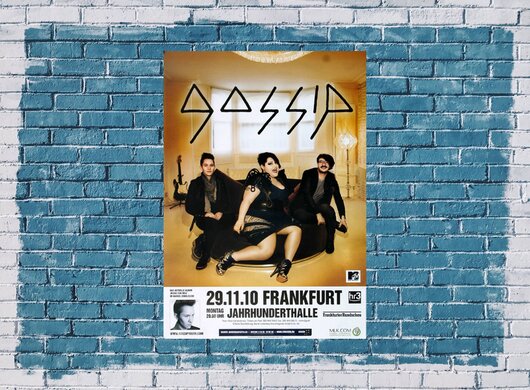 Gossip - Music For , Frankfurt 2010 - Konzertplakat