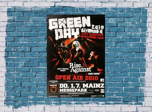 Green Day - Open Air, Mainz 2010 - Konzertplakat