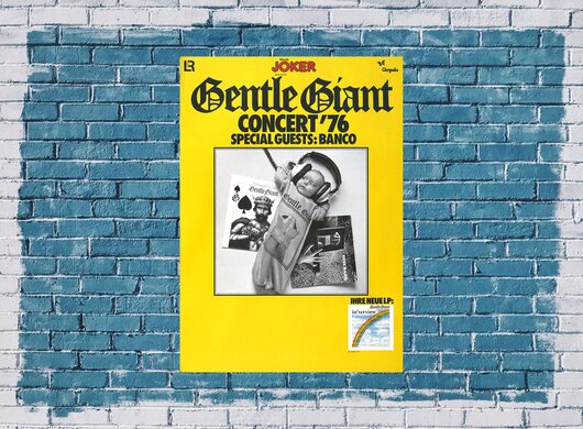 Gentle Giant - Playing The Fool,  1976 - Konzertplakat