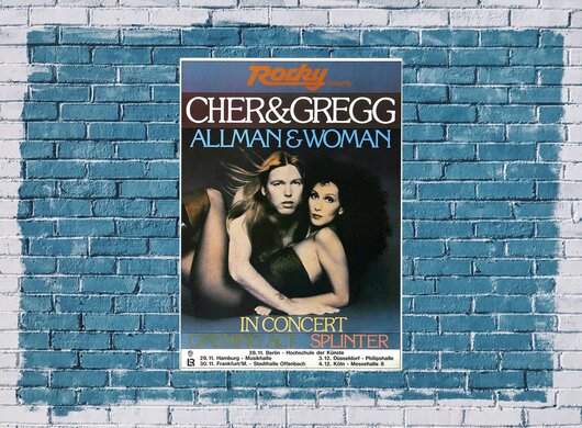Cher & Gregg Allman - Two The Hard Way, Tour 1977 - Konzertplakat