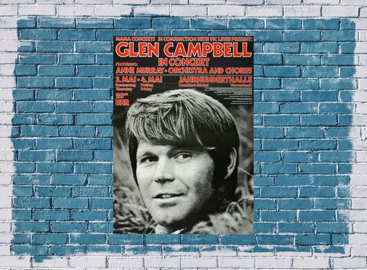 Glen Campbell - I Knew Jesus, Frankfurt 1973 - Konzertplakat