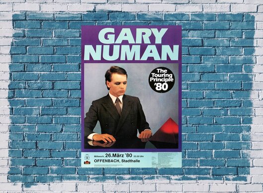 Gary Numan - Touring Principle, Frankfurt 1980 - Konzertplakat