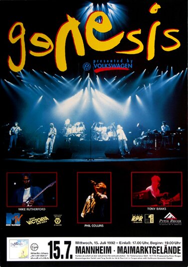 Genesis - Turn It On Again, Mannheim 1992 - Konzertplakat