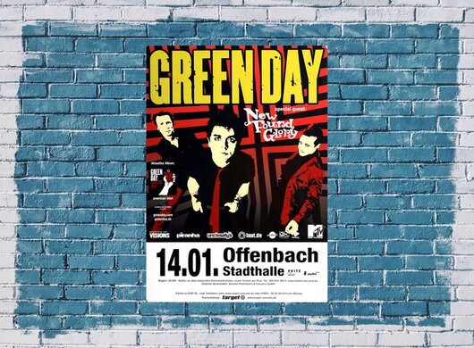 Green Day - New Found Glory, Frankfurt 2003 - Konzertplakat